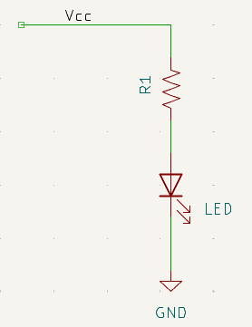 LED în serie cu rezistor